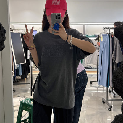 韓國 Marithe Francois Girbaud 刺繡款 UNISEX T-SHIRTS (獨家款)【MF549】