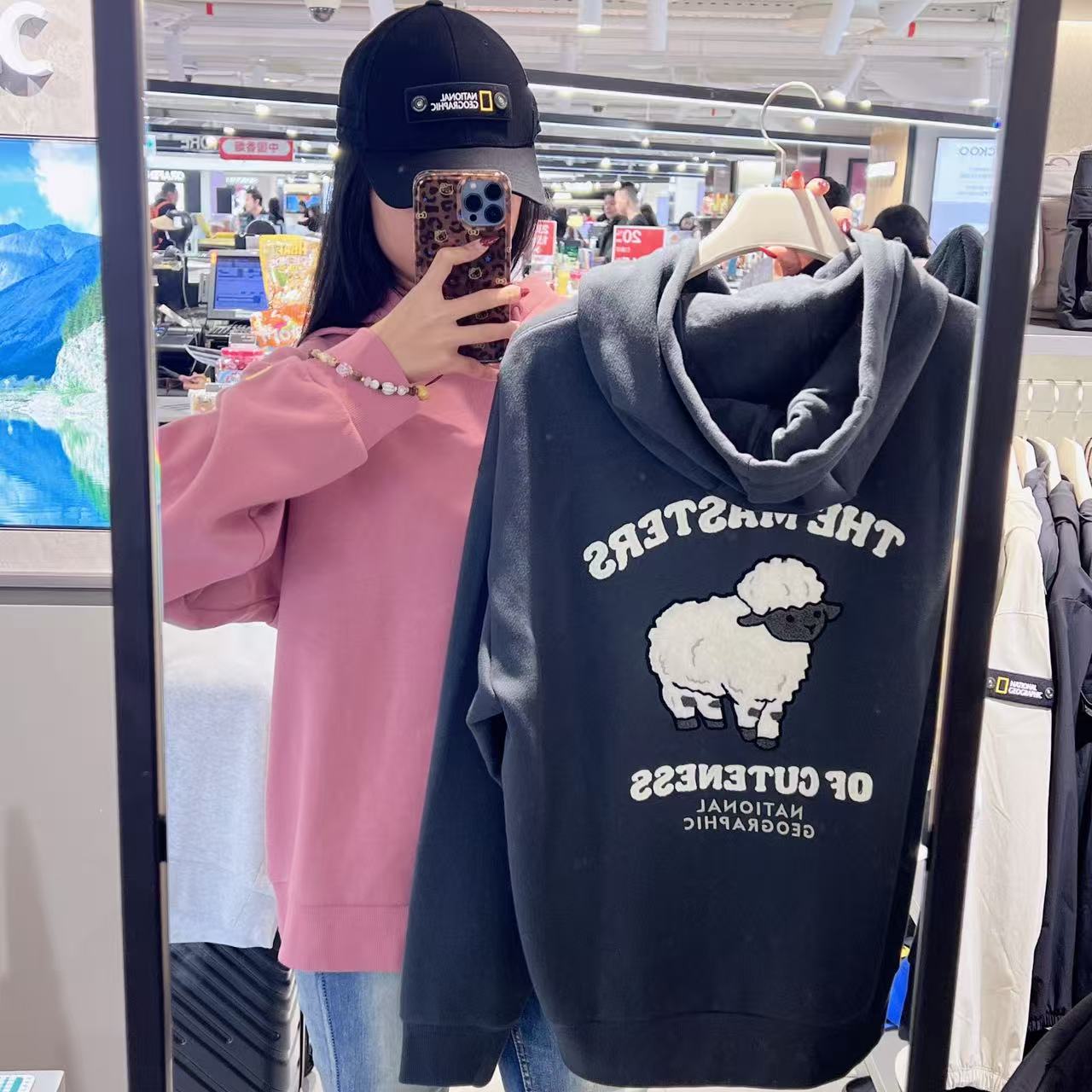 韓國 National Geographic Animal Graphic Semi-Overfit Hoodie【NG156】