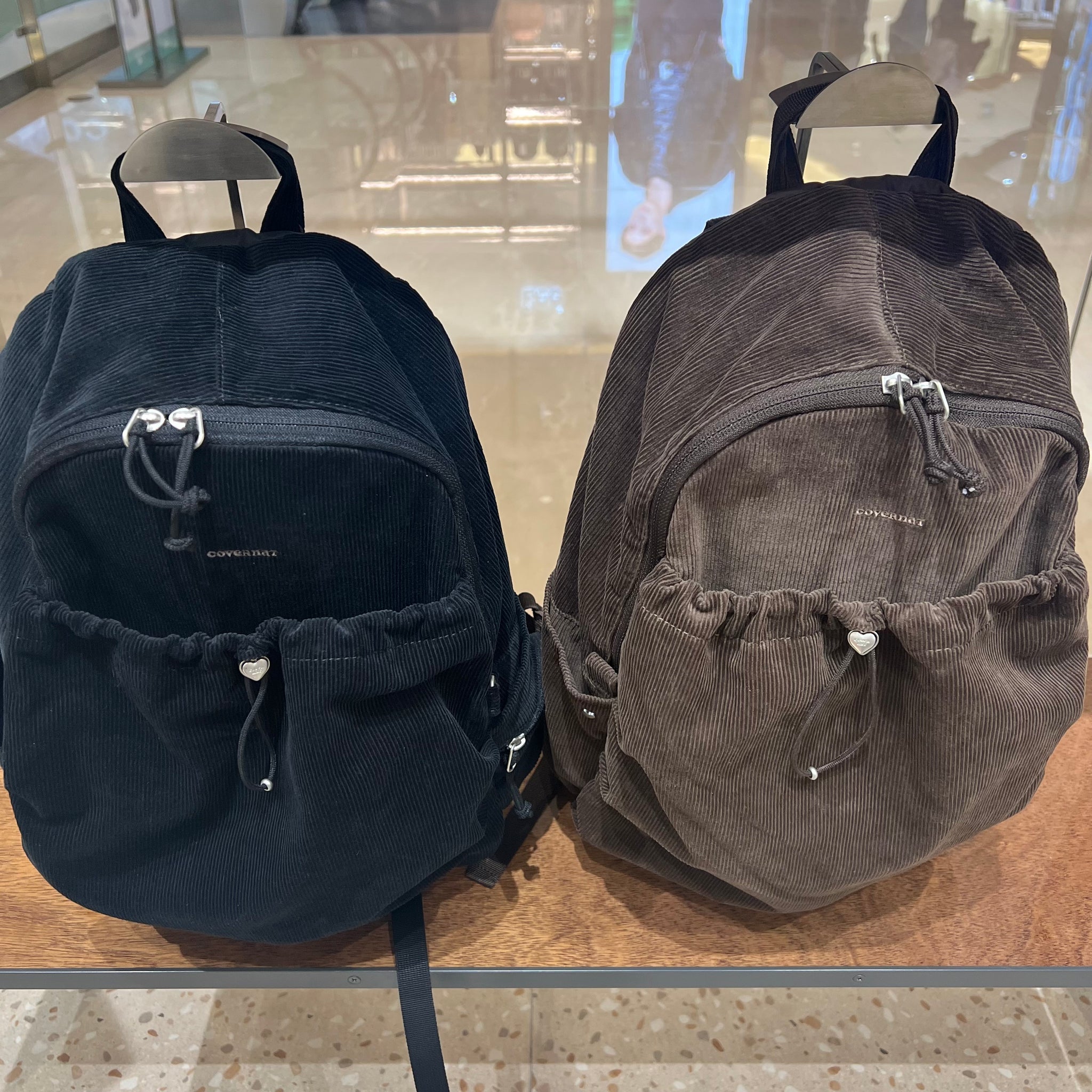 韓國 Covernat Cloverheart Bubble Corduroy Backpack【CO001】