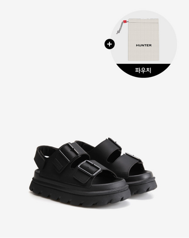 韓國 Hunter Women's Light Algae Foam Buckle Platform Sandal【HR030】