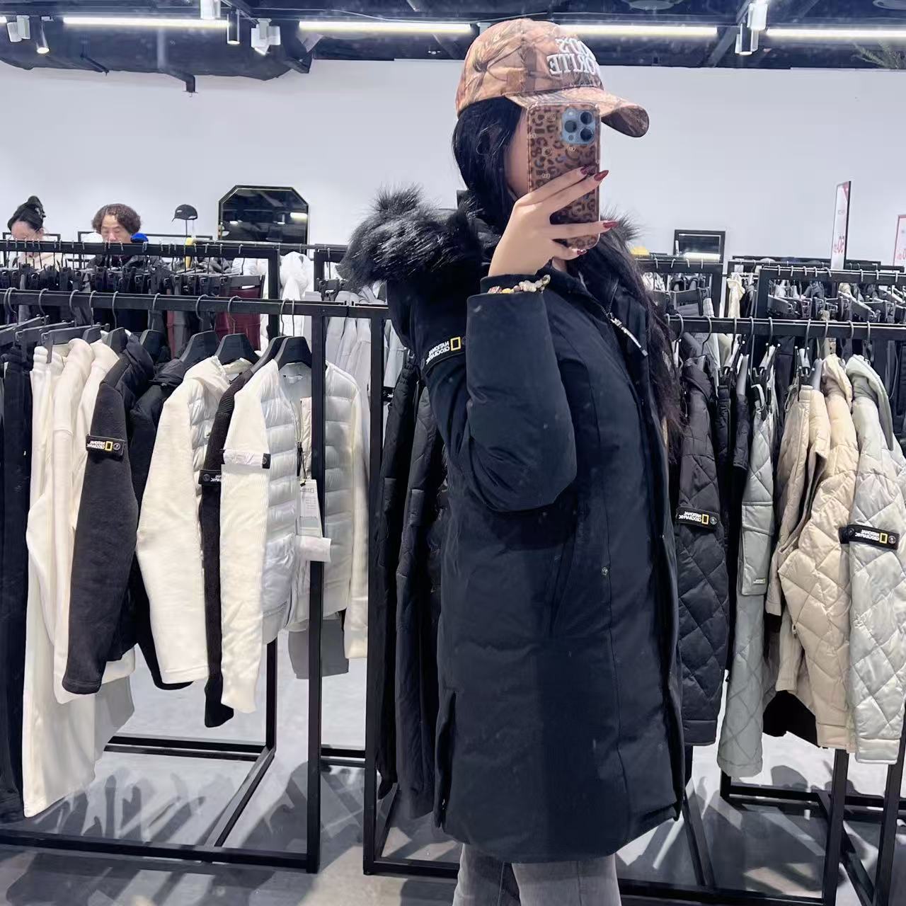 韓國 National Geographic Women's Walrus Fur Trimmed Long-Length Goose Down Jumper (鵝絨)【NG085】