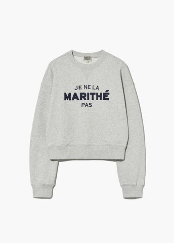 韓國 Marithe Francois Girbaud W APPLIQUE LOGO CROP SWEATSHIRT【MF325】