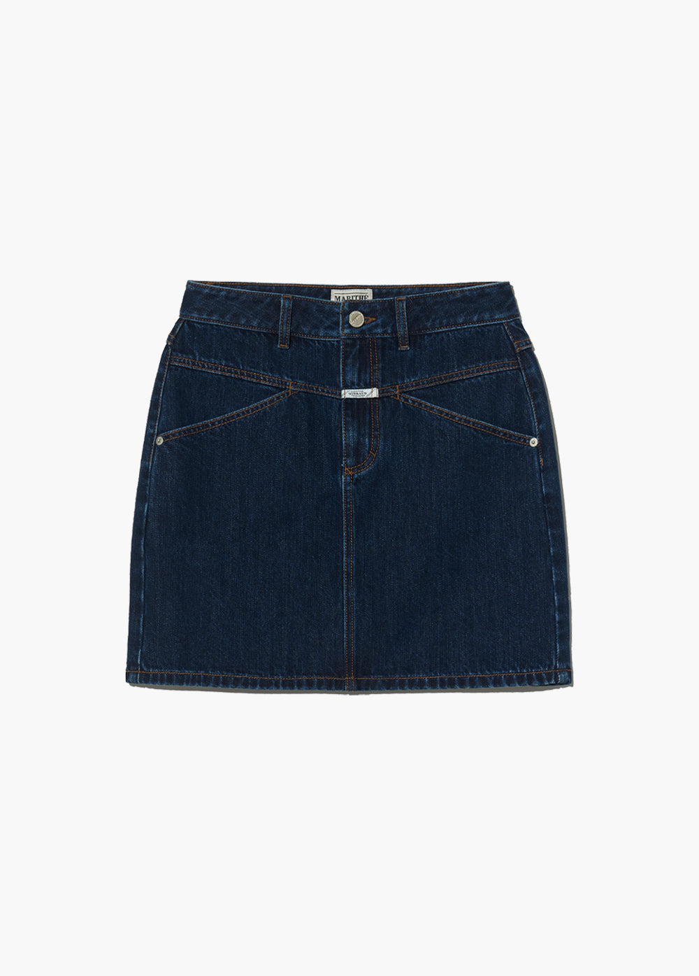 韓國 Marithe Francois Girbaud Women's STRAIGHT DENIM MINI SKIRT【MF483】