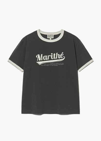 韓國 Marithe Francois Girbaud Vintage Baseball Ringer Tee【MF414】