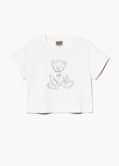 韓國 Marithe Francois Girbaud Bear Crop T-Shirt【MF508】