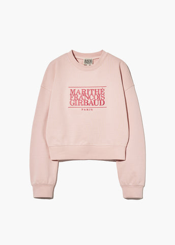 韓國 Marithe Francois Girbaud W CLASSIC LOGO CROP SWEATSHIRT【MF323】