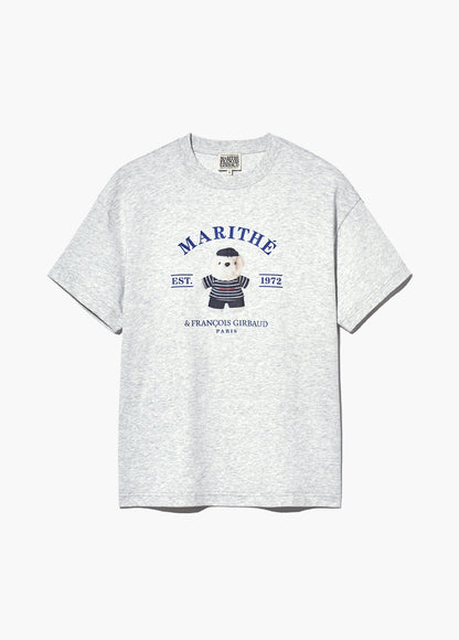 韓國 Marithe Francois Girbaud DOODLE BEAR IMAGE GRAPHIC TSHIRT【MF484】