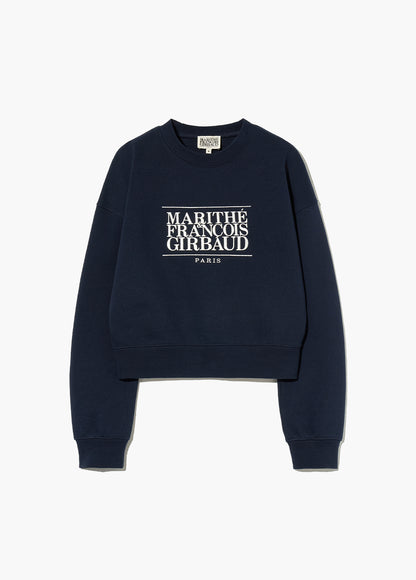 韓國 Marithe Francois Girbaud W CLASSIC LOGO CROP SWEATSHIRT【MF323】