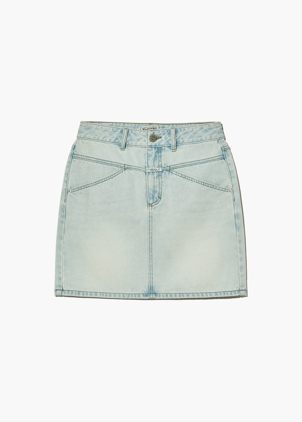 韓國 Marithe Francois Girbaud Women's STRAIGHT DENIM MINI SKIRT【MF483】
