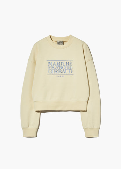 韓國 Marithe Francois Girbaud W CLASSIC LOGO CROP SWEATSHIRT【MF323】