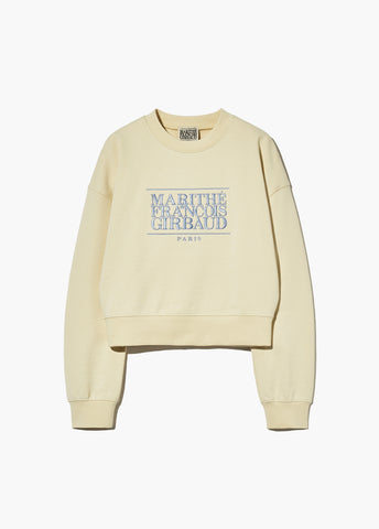 韓國 Marithe Francois Girbaud W CLASSIC LOGO CROP SWEATSHIRT【MF323】