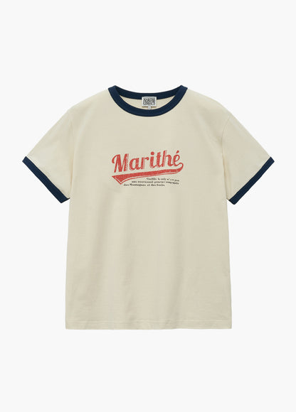 韓國 Marithe Francois Girbaud Vintage Baseball Ringer Tee【MF414】