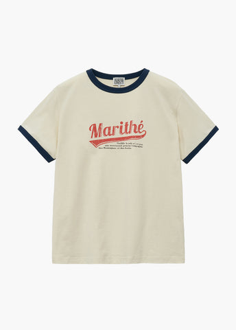 韓國 Marithe Francois Girbaud Vintage Baseball Ringer Tee【MF414】
