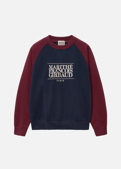 韓國 Marithe Francois Girbaud CLASSIC LOGO COLOR BLOCK RAGLAN SWEATSHIRT【MF117】
