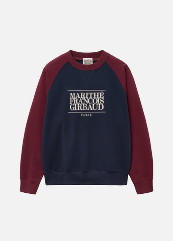 韓國 Marithe Francois Girbaud CLASSIC LOGO COLOR BLOCK RAGLAN SWEATSHIRT【MF117】