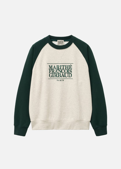 韓國 Marithe Francois Girbaud CLASSIC LOGO COLOR BLOCK RAGLAN SWEATSHIRT【MF117】