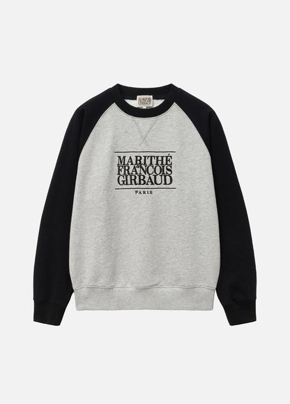 韓國 Marithe Francois Girbaud CLASSIC LOGO COLOR BLOCK RAGLAN SWEATSHIRT【MF117】