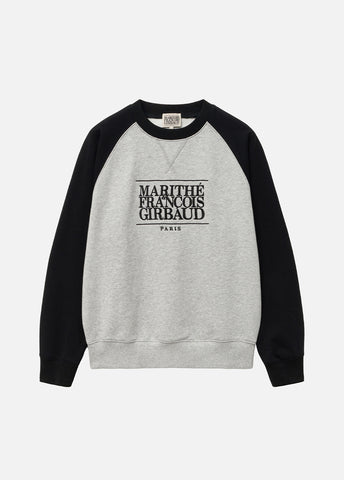 韓國 Marithe Francois Girbaud CLASSIC LOGO COLOR BLOCK RAGLAN SWEATSHIRT【MF117】