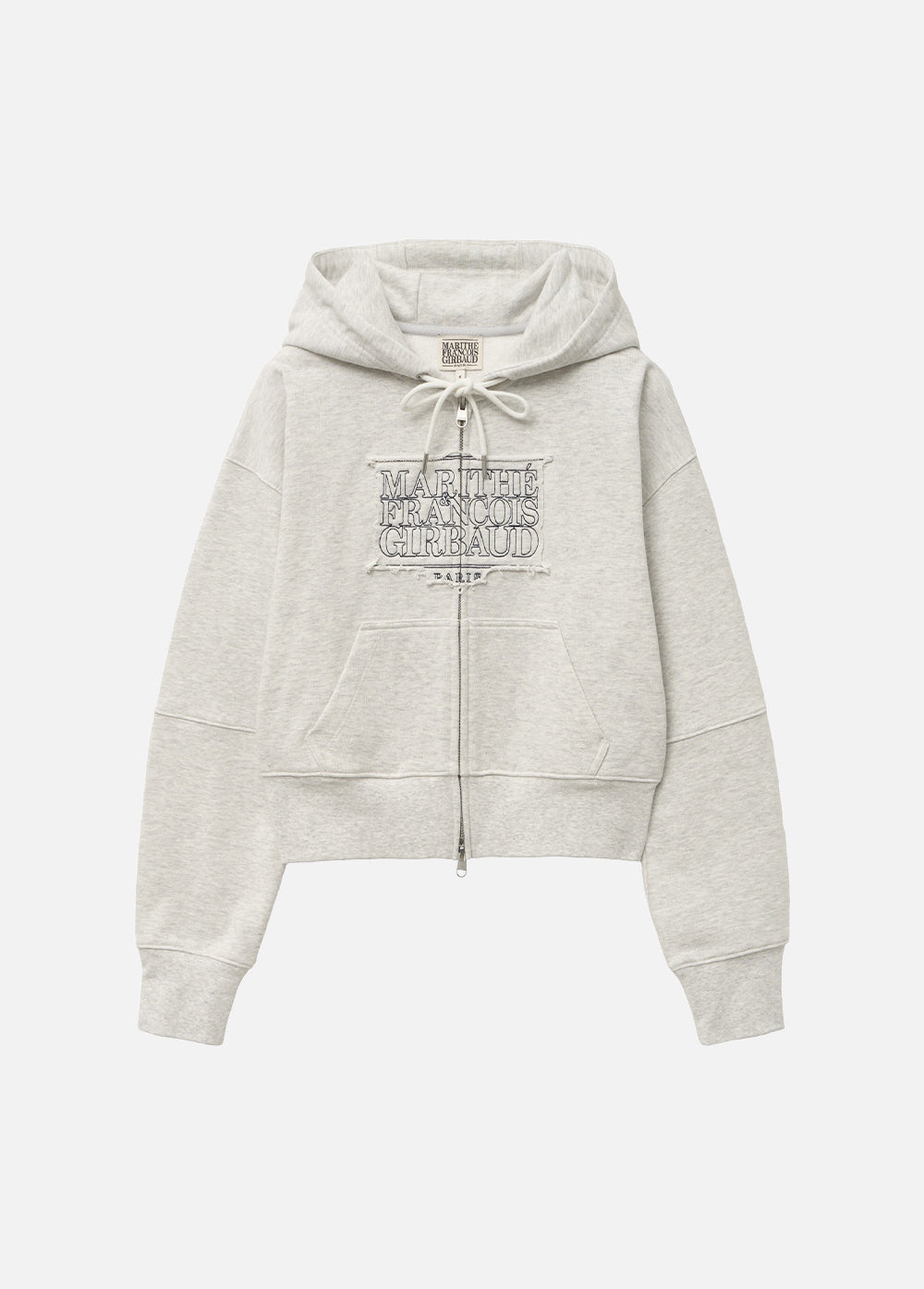 韓國 Marithe Francois Girbaud W CLASSIC LOGO CROP HOODIE ZIPUP 【MF018】