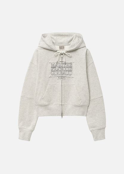 韓國 Marithe Francois Girbaud W CLASSIC LOGO CROP HOODIE ZIPUP 【MF018】