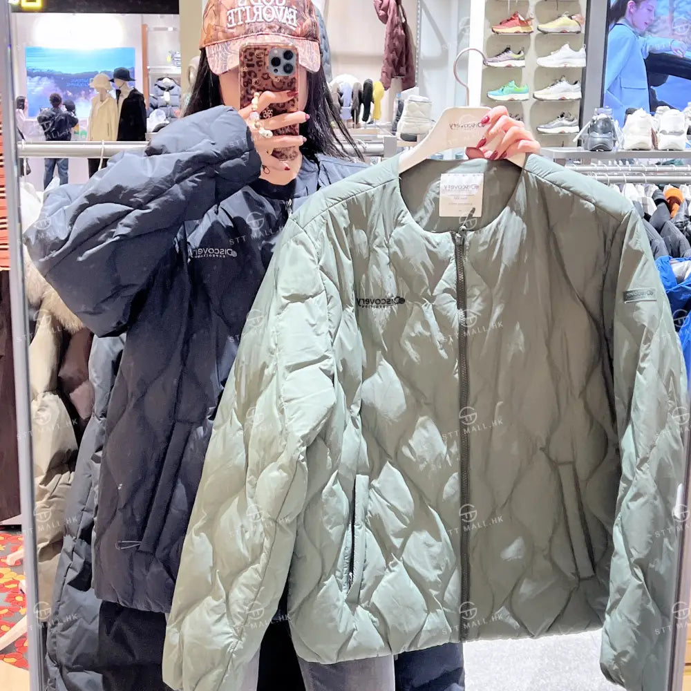 韓國 Discovery Pictor U New Quilted Down Lightweight Padding【DY067】 D/Khaki / 90-S 一般商品