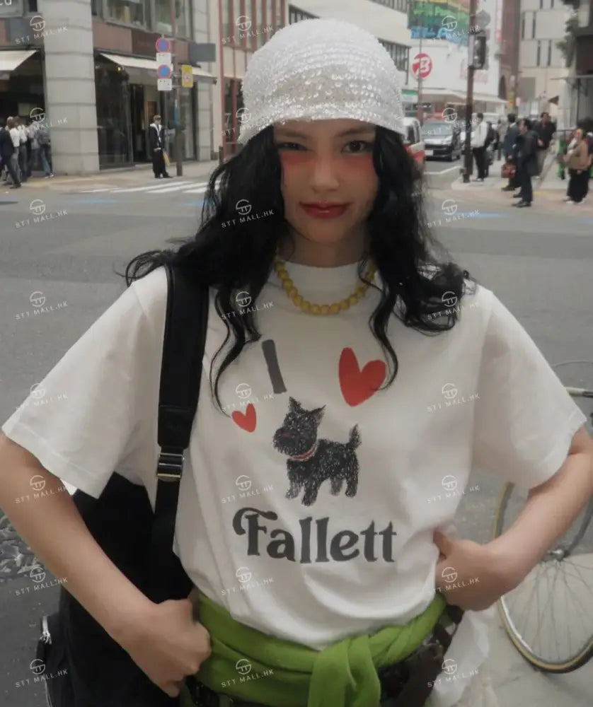 韓國 Fallett Puppy drawing overfit short sleeve T-shirt【FT001】 一般商品