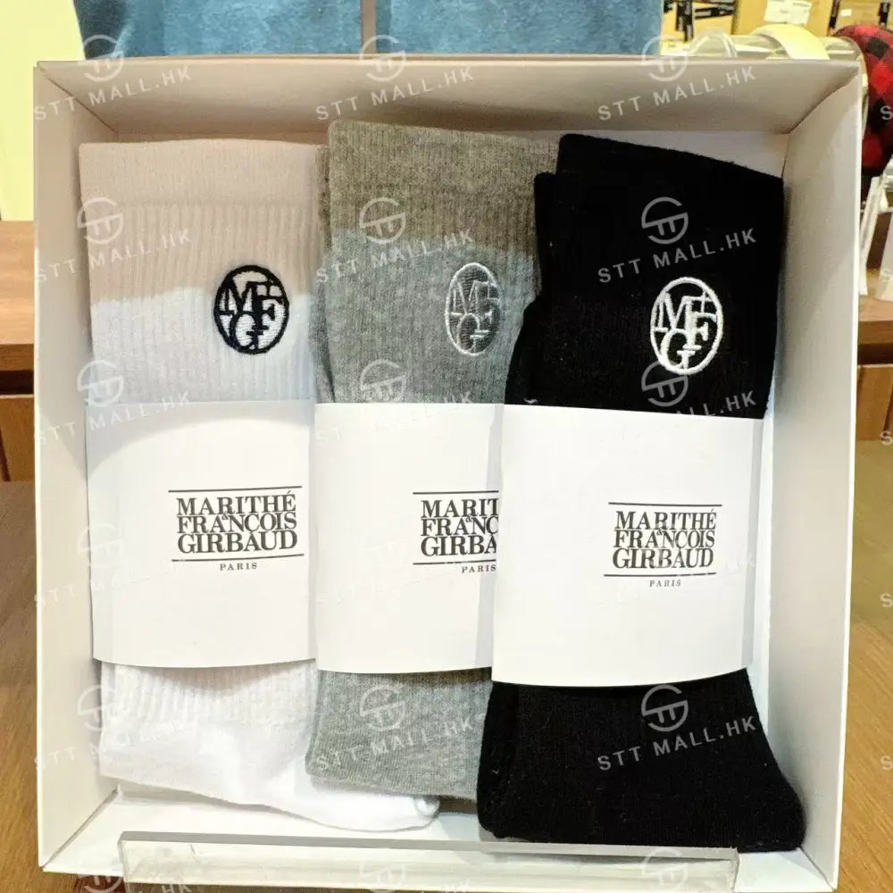 韓國 Marithe Francois Girbaud 3Pack Embroidery Socks【MD041】 Multi 一般商品