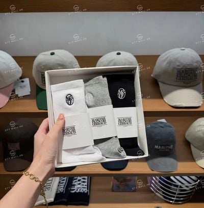 韓國 Marithe Francois Girbaud 3Pack Embroidery Socks【MD041】