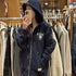 韓國 Marithe Francois Girbaud Big College Logo Graphic Hoodie Zipup【MD022】 Navy 一般商品