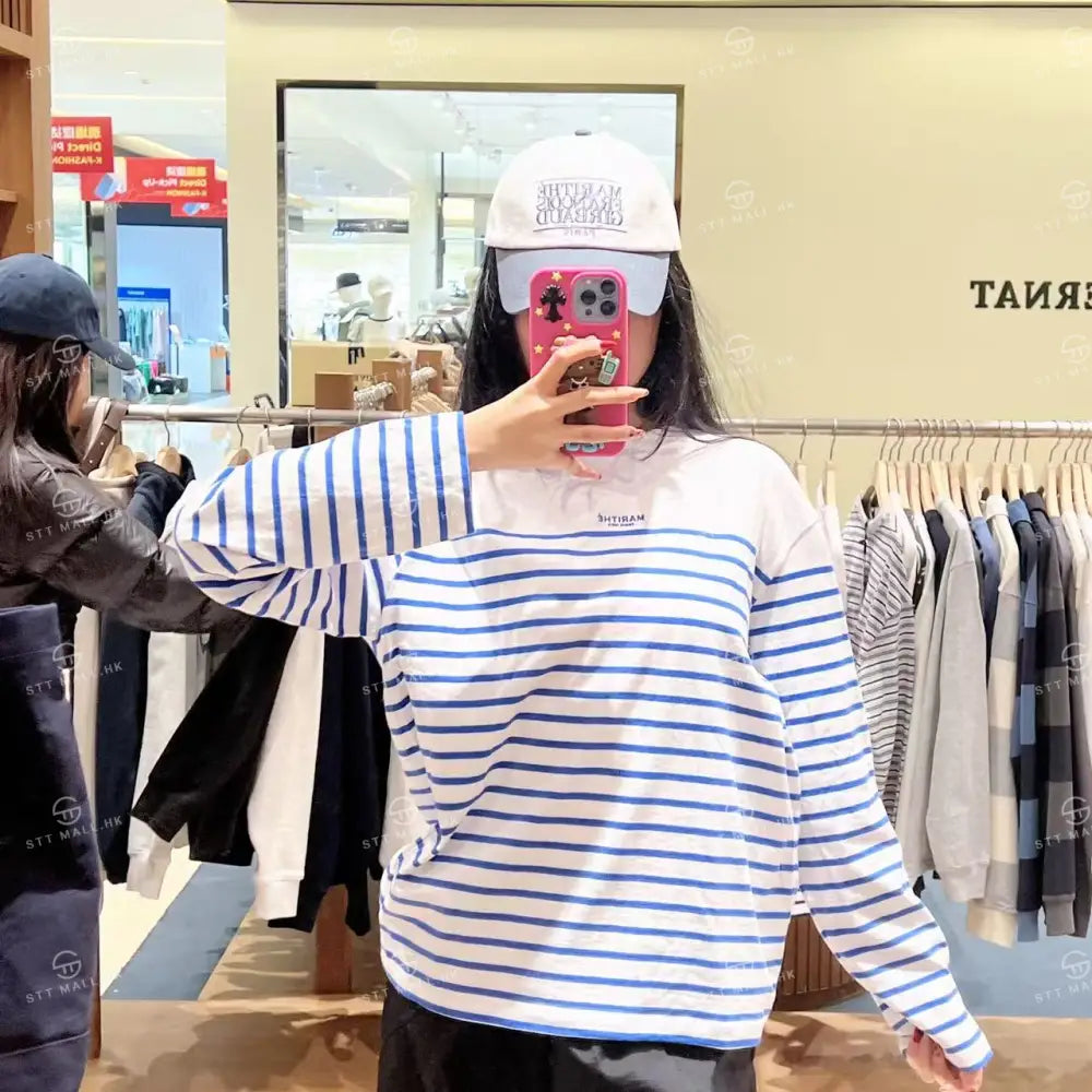 韓國 Marithe Francois Girbaud Block Stripe Long Sleeve Tee【MD172】 一般商品