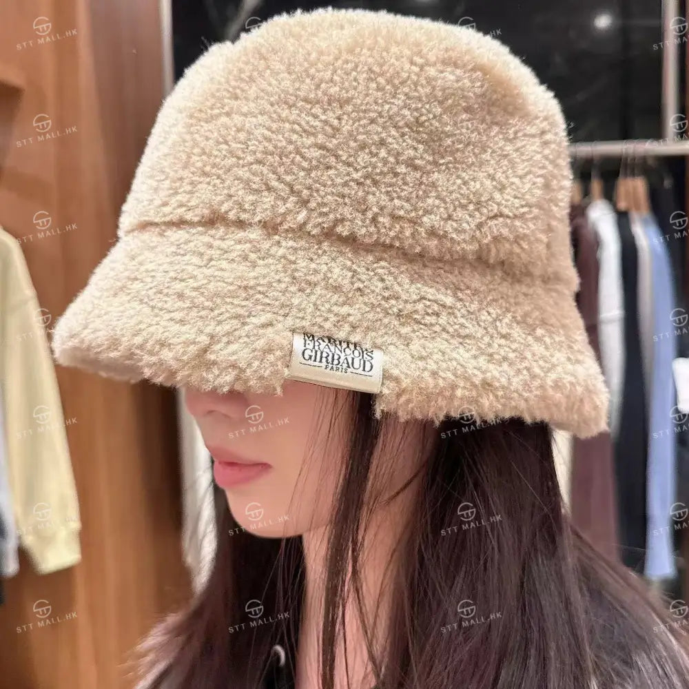 韓國 Marithe Francois Girbaud Circle Logo Fur Bucket【MD076】 一般商品