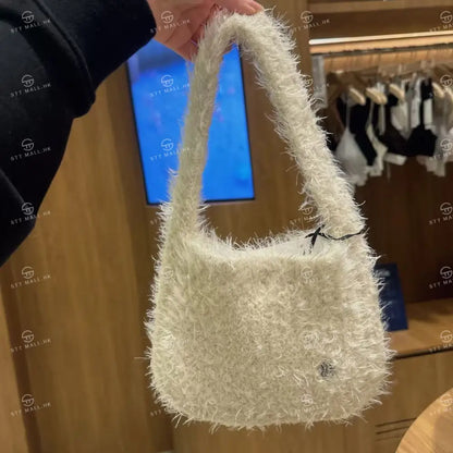 韓國 Marithe Francois Girbaud Circle Logo Mini Knit Bag【MD012】 Cream 一般商品