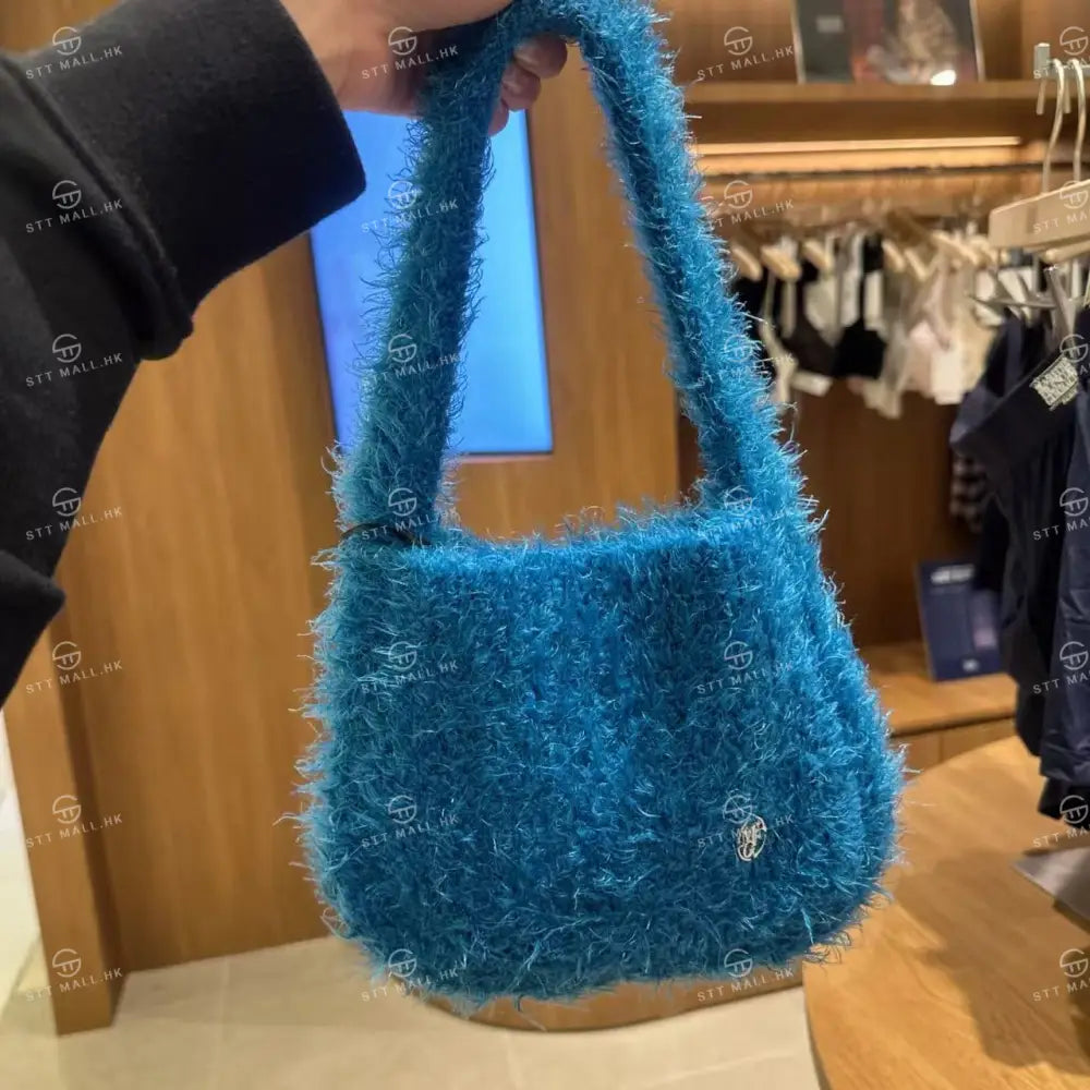 韓國 Marithe Francois Girbaud Circle Logo Mini Knit Bag【MD012】 Teal 一般商品