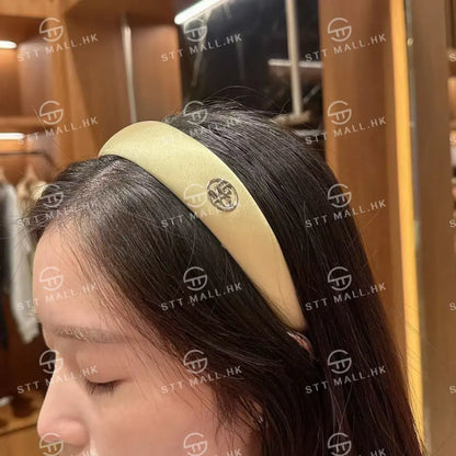 韓國 Marithe Francois Girbaud Circle Logo Satin Hair Band【MD074】 Light Mint 一般商品