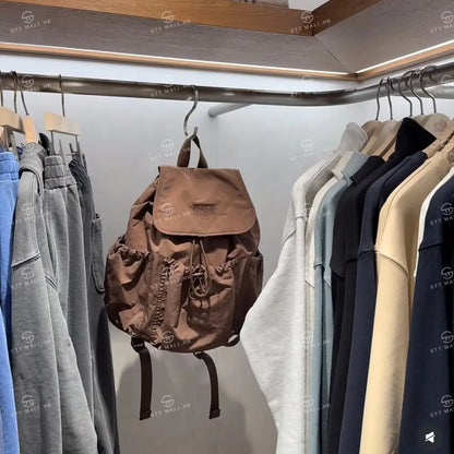 韓國 Marithe Francois Girbaud Claasic Logo Stooper Pocket Backpack【MD126】 Brown 一般商品