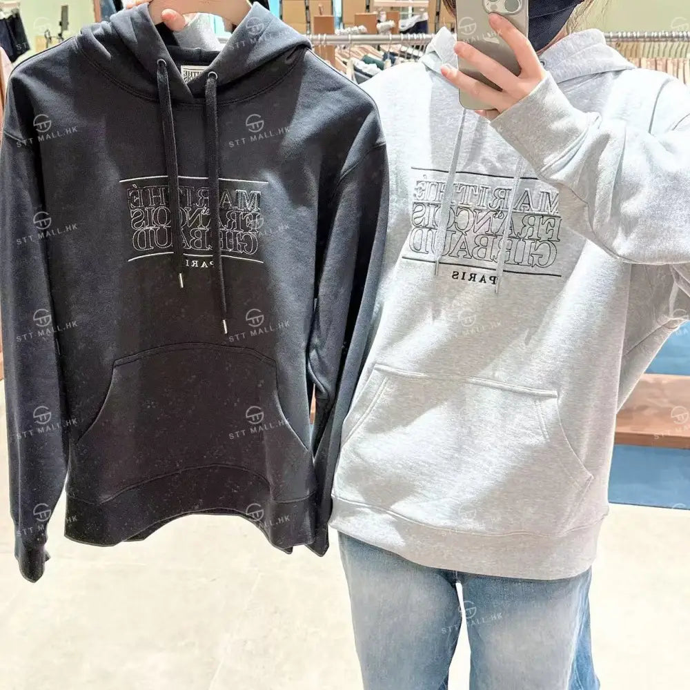 韓國 Marithe Francois Girbaud Classic Logo Applique Mix Hoodie【MD134】 一般商品