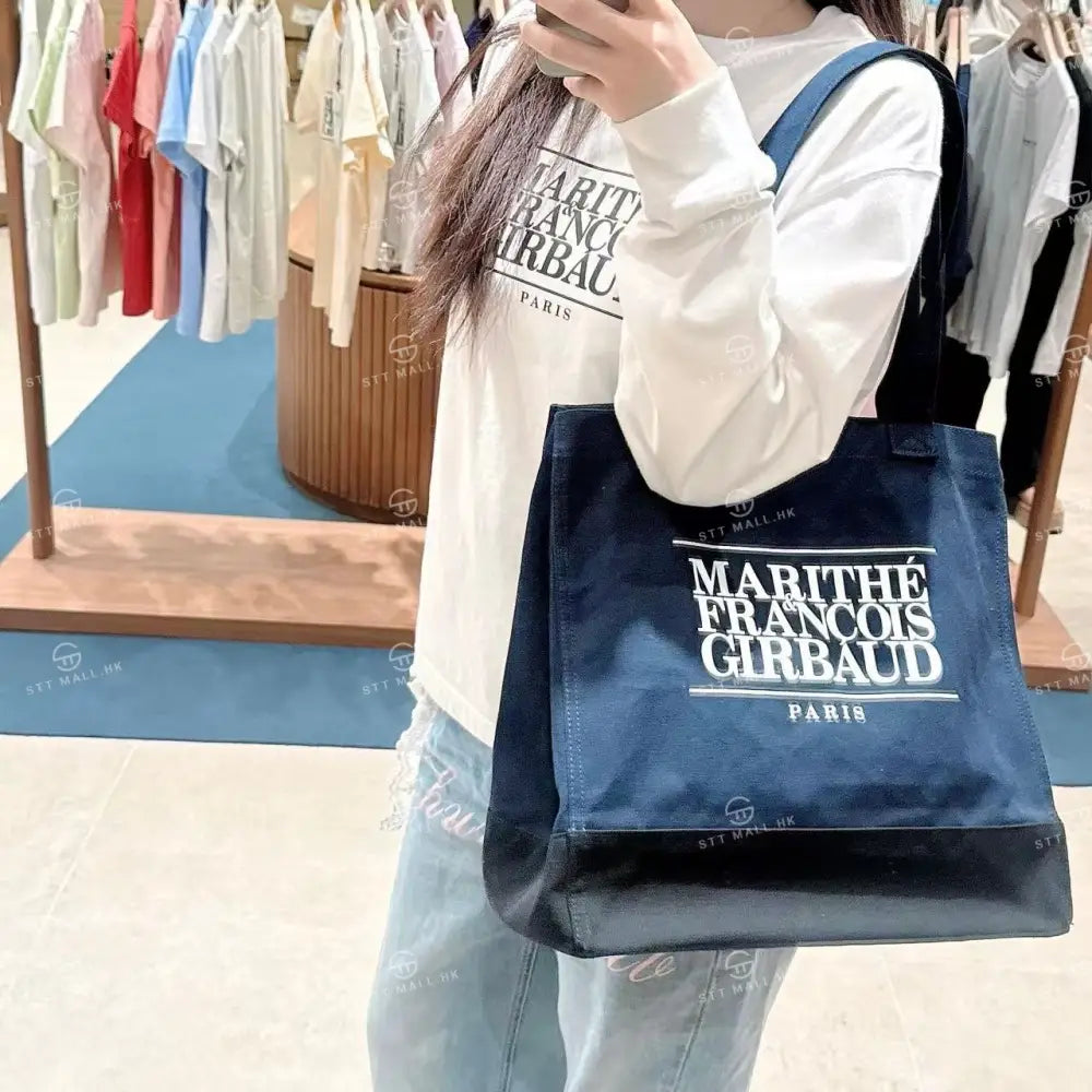 韓國 Marithe Francois Girbaud Classic Logo Big Shopper Bag【MD014】 一般商品