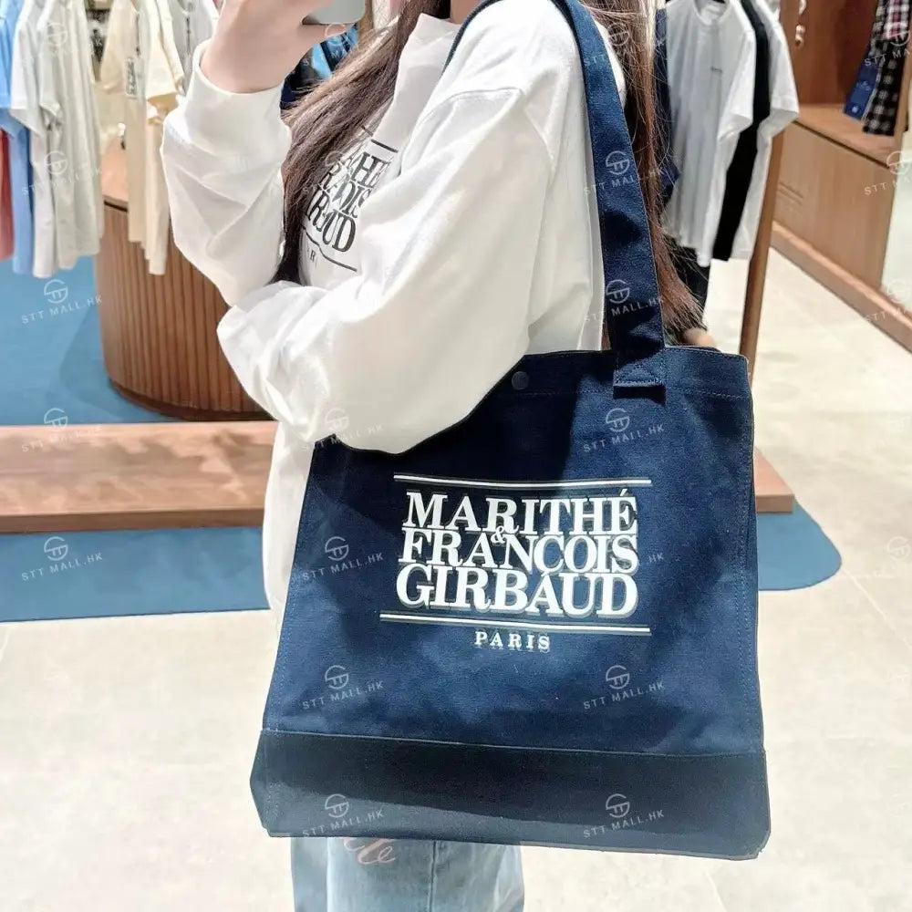 韓國 Marithe Francois Girbaud Classic Logo Big Shopper Bag【MD014】 一般商品