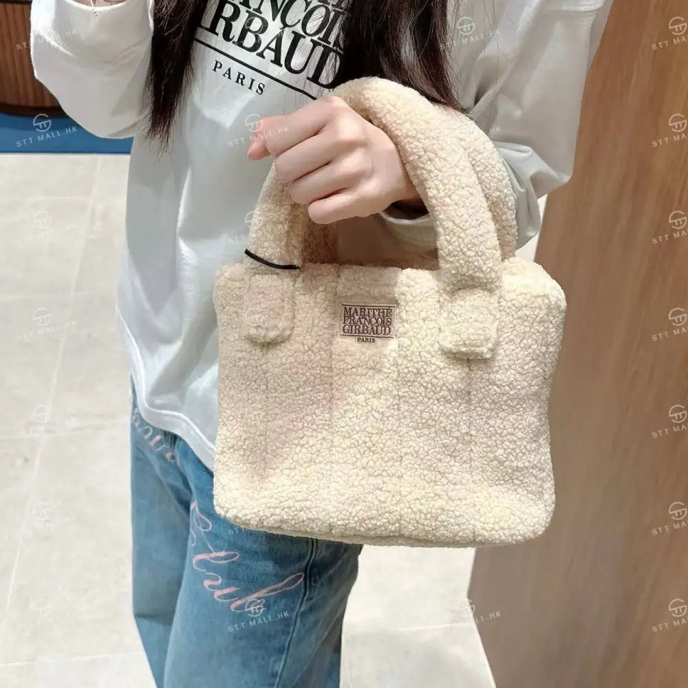 韓國 Marithe Francois Girbaud Classic Logo Boucle Padding Bag【MD025】 Beige 一般商品