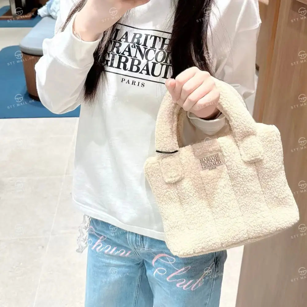 韓國 Marithe Francois Girbaud Classic Logo Boucle Padding Bag【MD025】 Beige 一般商品