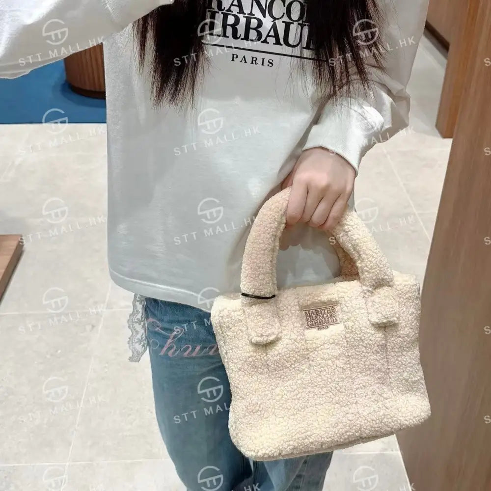 韓國 Marithe Francois Girbaud Classic Logo Boucle Padding Bag【MD025】 Beige 一般商品