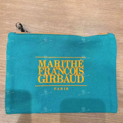 韓國 Marithe Francois Girbaud Classic Logo Color Cotton Pouch【MD064】 Teal 一般商品