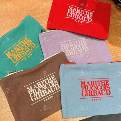 韓國 Marithe Francois Girbaud Classic Logo Color Cotton Pouch【MD064】 一般商品