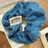 韓國 Marithe Francois Girbaud Classic Logo Denim Pattern Hair Scrunchie【MD071】 Blue 一般商品