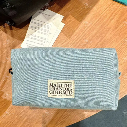 韓國 Marithe Francois Girbaud Classic Logo Denim Pouch【MD199】 Light Blue 一般商品
