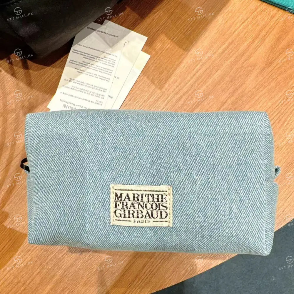 韓國 Marithe Francois Girbaud Classic Logo Denim Pouch【MD199】 Light Blue 一般商品