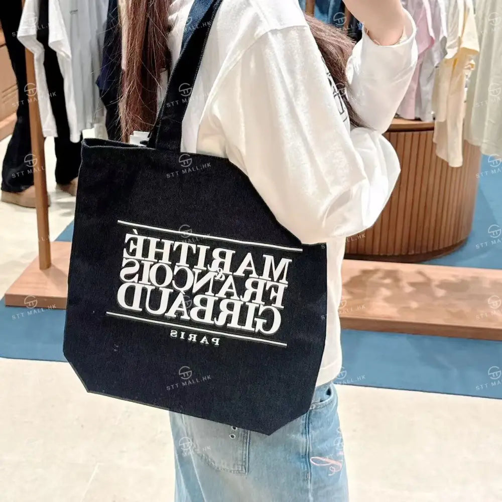 韓國 Marithe Francois Girbaud Classic Logo Eco Bag【MD009】 Black 一般商品