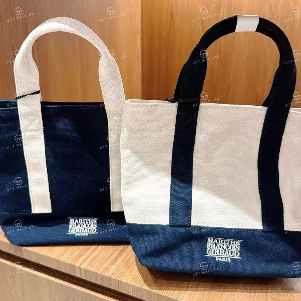 韓國 Marithe Francois Girbaud Classic Logo Embroidery Canvas Tote Bag【MD018】 一般商品