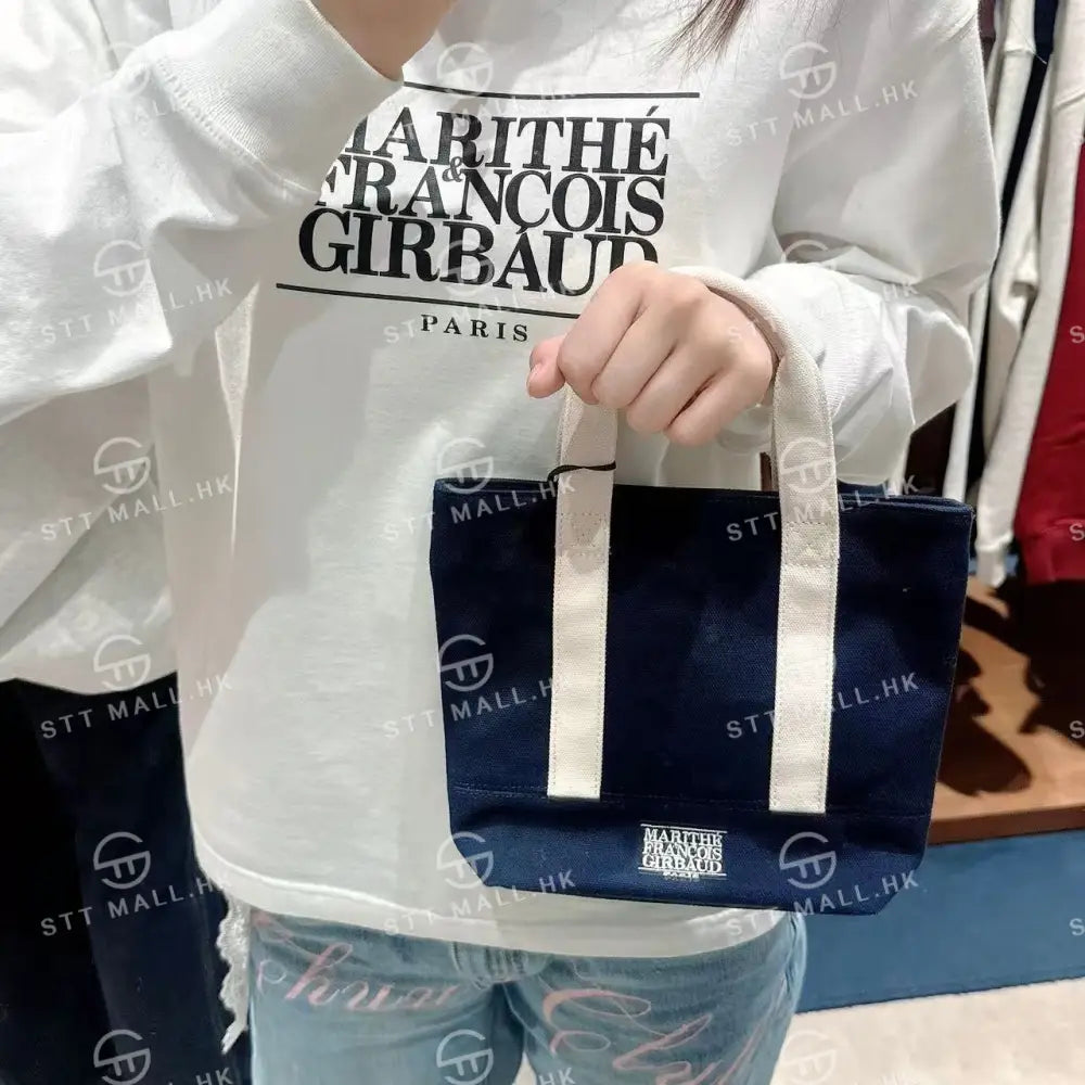 韓國 Marithe Francois Girbaud Classic Logo Embroidery Canvas Tote Bag【MD018】 一般商品