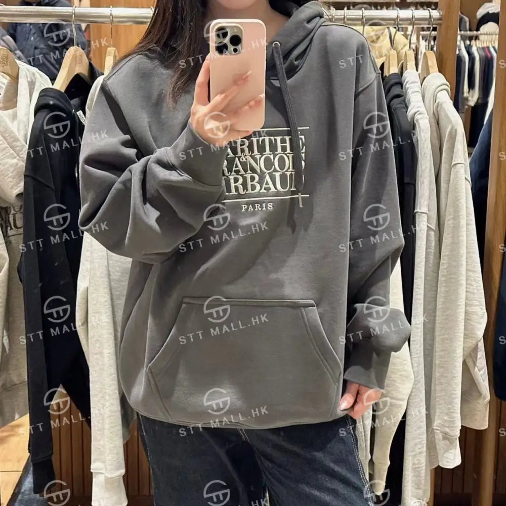 韓國 Marithe Francois Girbaud Classic Logo Embroidery Hoodie (Brushed)【MD040】 一般商品